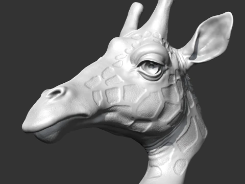 Giraffe Head AM13 3D print model 3D Print Model