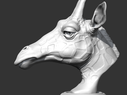 Giraffe Head AM13 3D print model Modelo de Impressão 3D