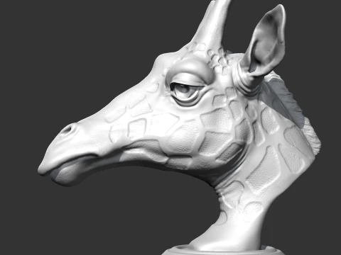 Giraffe Head AM13 3D print model 3D Print Model