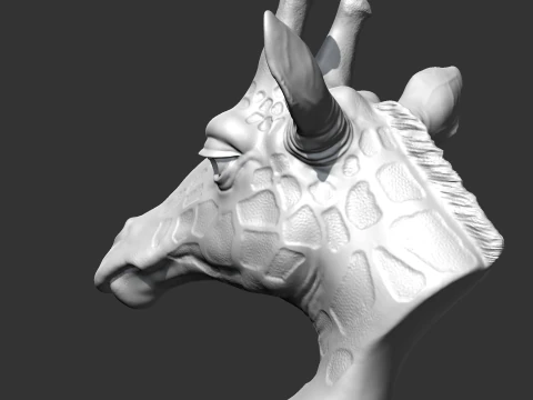 Giraffe Head AM13 3D print model 3D Print Model
