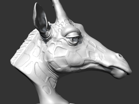 Giraffe Head AM13 3D print model Modelo de Impressão 3D