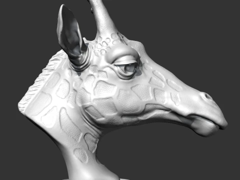 Giraffe Head AM13 3D print model 3D Print Model