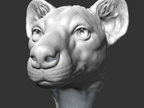 Hyena Head AM14 3D print model 3D Print Model