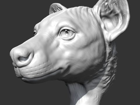 Hyena Head AM14 3D print model 3D Print Model