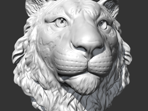 Tiger Head AM16 3D print model 3D प्रिंट मॉडल