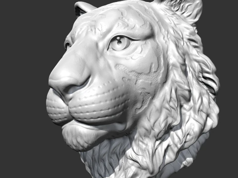 Tiger Head AM16 3D print model 3D Print Model