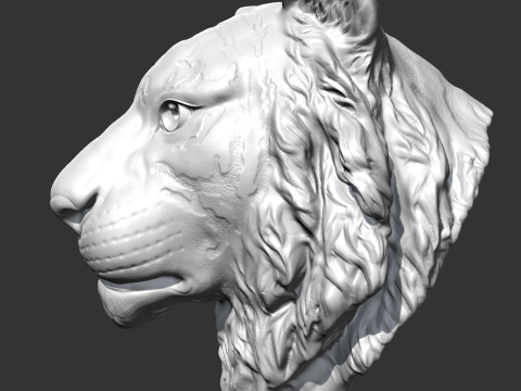 Tiger Head AM16 3D print model 3D प्रिंट मॉडल