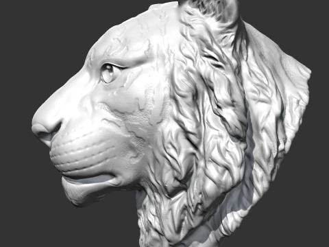 Tiger Head AM16 3D print model 3D Print Model