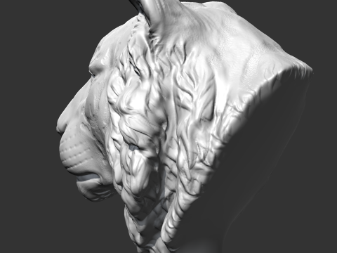 Tiger Head AM16 3D print model 3D प्रिंट मॉडल