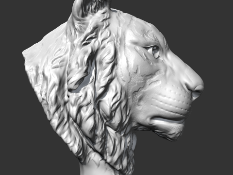 Tiger Head AM16 3D print model 3D प्रिंट मॉडल