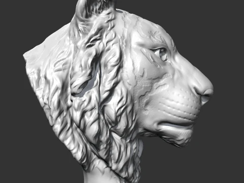 Tiger Head AM16 3D print model 3D Print Model