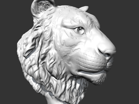 Tiger Head AM16 3D print model 3D प्रिंट मॉडल
