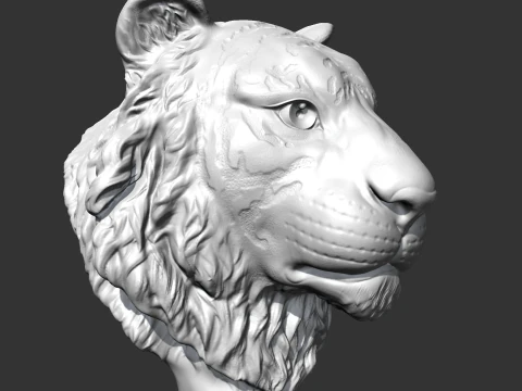 Tiger Head AM16 3D print model 3D Print Model