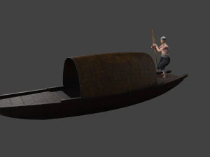 Chinese Boat man 3D Model