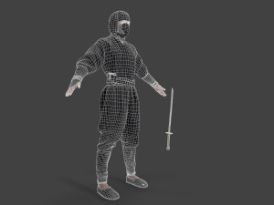 Bandit man in tracksuit Model 3D