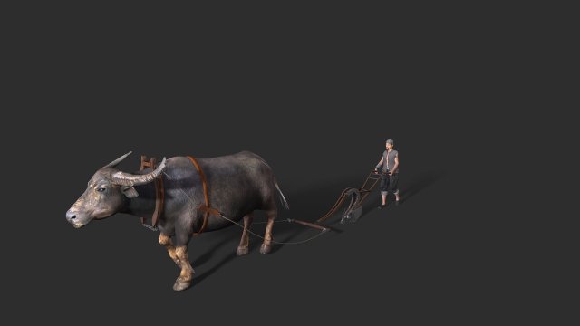 Asian farmer People 3D 모델 .c4d .max .obj .3ds .fbx .stl .blend 