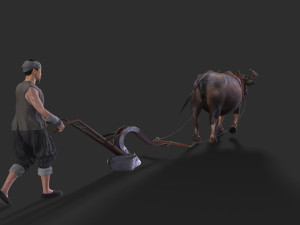 Asian farmer People 3D 모델