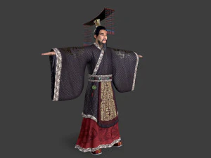Asian People king 3D Model