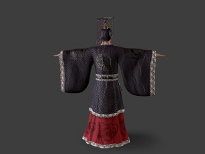 Asian People king 3D 模型