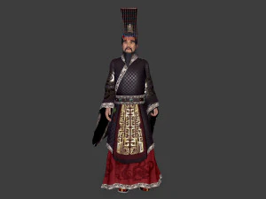 Asian People king 3D Model