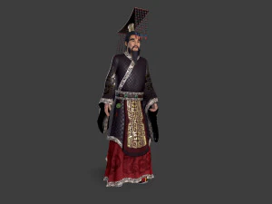 Asian People king 3D Model