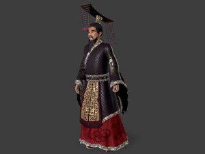 Asian People king 3D Model
