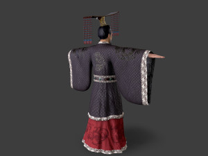 Asian People king 3D 模型