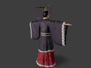 Asian People king 3D Model