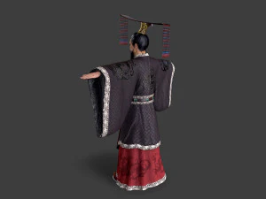 Asian People king 3D Model