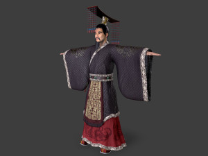 Asian People king 3D 模型