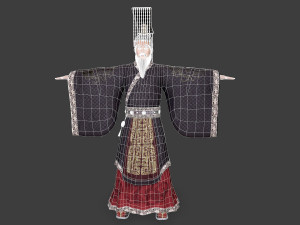 Asian People king 3D 模型