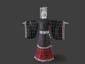 Asian People king 3D Model