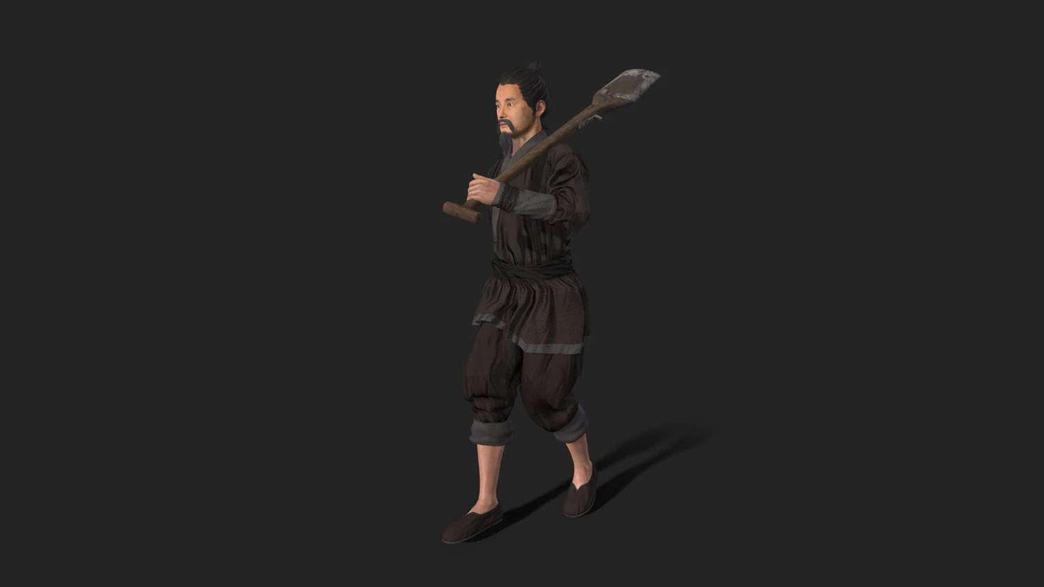 Asian farmer people 3D Model .c4d .max .obj .3ds .fbx .stl .blend 