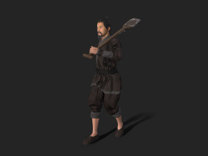 Asian farmer people Model 3D