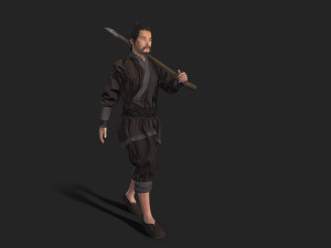 Asian farmer people 3D Model