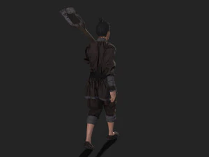 Asian farmer people 3D Model