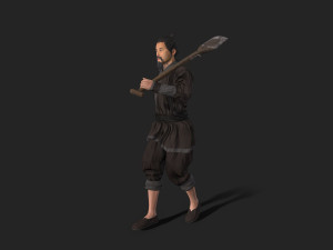Asian farmer people 3D Model