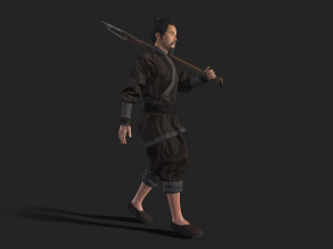 Asian farmer people 3D Model