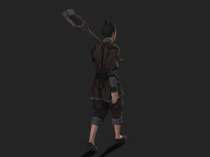 Asian farmer people 3D Model