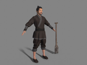 Asian farmer people 3D Model