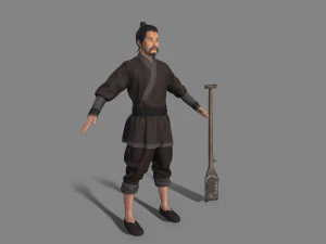 Asian farmer people 3D Model