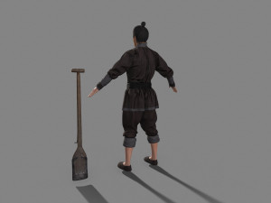 Asian farmer people 3D Model