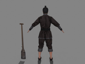 Asian farmer people 3D Model
