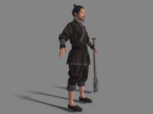 Asian farmer people 3D Model