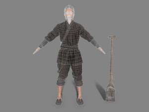 Asian farmer people 3D Model