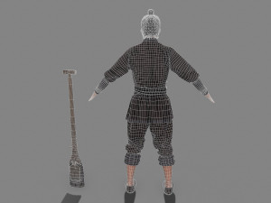 Asian farmer people 3D Model