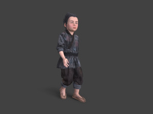 Asian children people Modello 3D