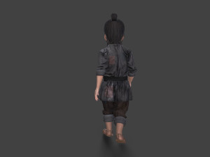 Asian children people Modello 3D