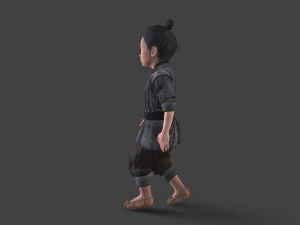 Asian children people 3D Model