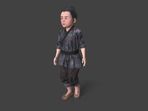 Asian children people 3D Model